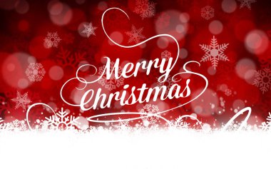 Mutlu Noeller kırmızı kar yağışlı kış tatili arkaplanı