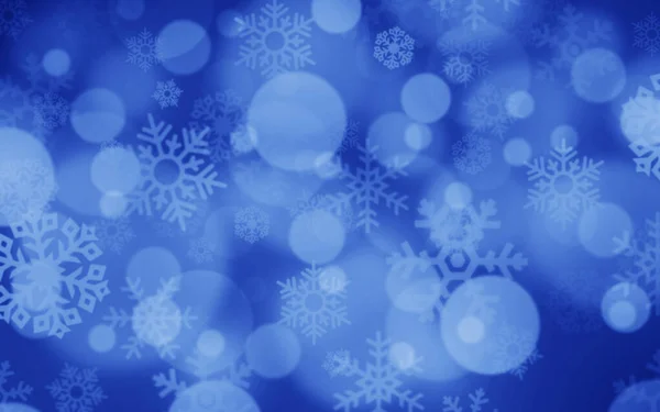 Blue Abstract Snow Falling Winter Christmas Holiday Background — Stock Photo, Image