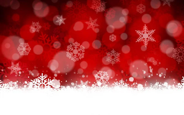 Rode Abstracte Sneeuw Vallende Winter Kerst Vakantie Achtergrond — Stockfoto