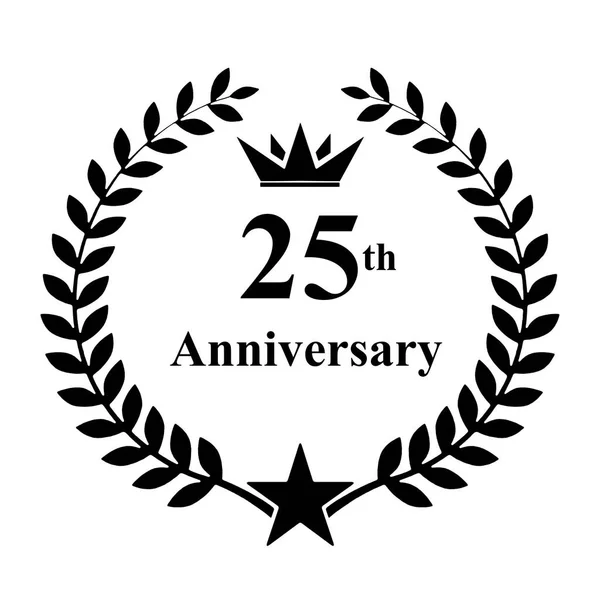 25Th Aniversário Logotipo Ícone Fundo — Fotografia de Stock