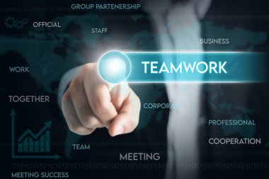 Takım çalışması, İş adamı, Dijital Ekran