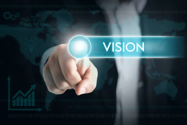 Vision Business Man Digital Screen — 스톡 사진