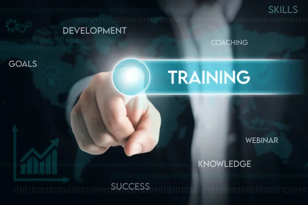 Training Business Man Digital Screen — Stock Photo, Image