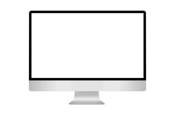 Monitor Computador Mac Com Tela Branco — Fotografia de Stock