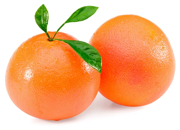 Fehér Alapon Izolált Grapefruit Teljes Mélységélesség Nyírási Útvonal — Stock Fotó