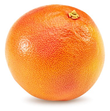 Beyaz arka planda izole edilmiş greyfurt. Tam alan derinliği. kırpma yolu