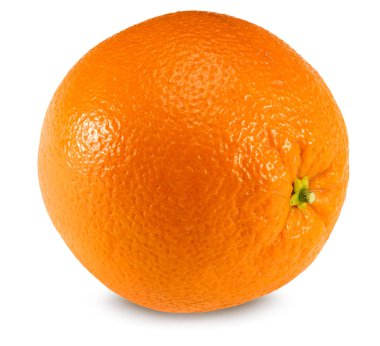 Beyaz arka planda izole portakal meyvesi. Sağlıklı yemek. kırpma yolu