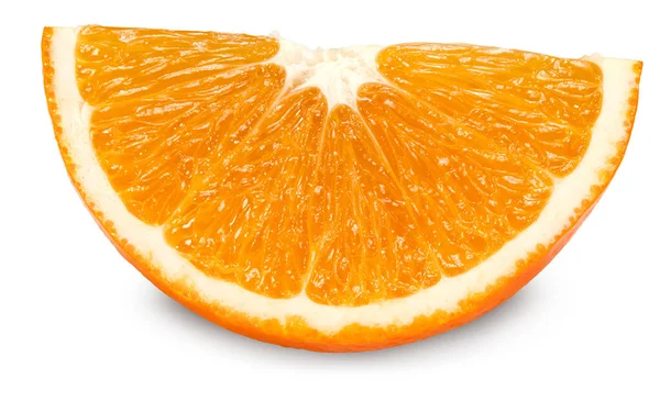 Оранжевый Срез Белом Фоне Здоровую Пищу Путь Вырезания — стоковое фото