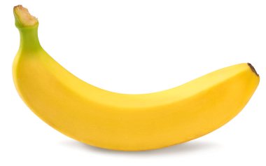 Beyaz arka planda izole edilmiş taze muz. Egzotik. Tropikal. kırpma yolu