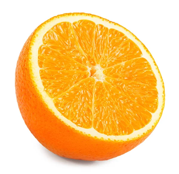 Оранжевый Срез Белом Фоне Путь Вырезания — стоковое фото