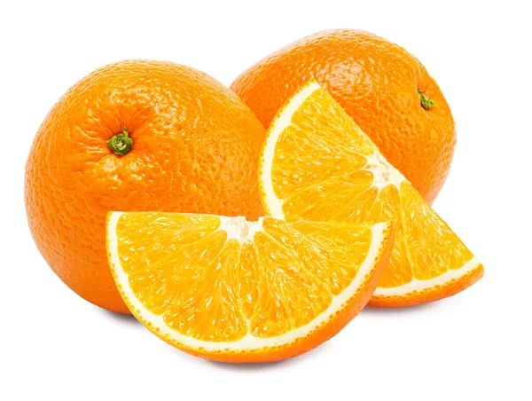 Апельсинові Фрукти Ізольовані Білому Тлі Відсічний Контур — стокове фото