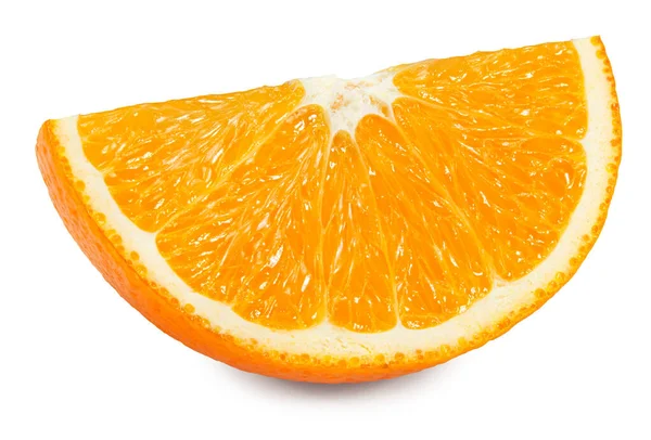 Gesneden Oranje Geïsoleerd Witte Achtergrond Knippad — Stockfoto