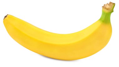 Beyaz arka planda izole edilmiş taze muz. Egzotik. Tropikal. kırpma yolu