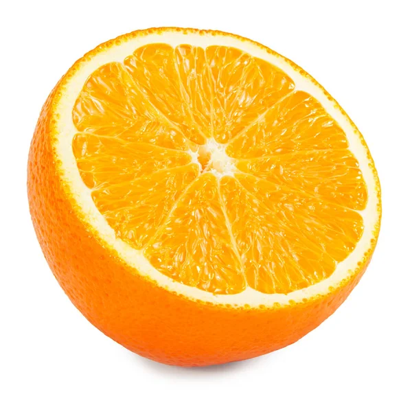 Řez Oranžové Izolované Bílém Pozadí Cesta Oříznutí — Stock fotografie