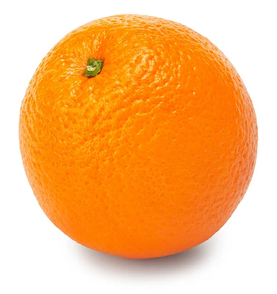 Single Orange Fruit Isolated White Background Clipping Path — Stock Photo, Image