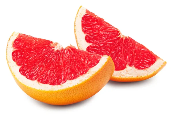 Cut Grapefruit Isolated White Background Clipping Path — Stock Photo, Image
