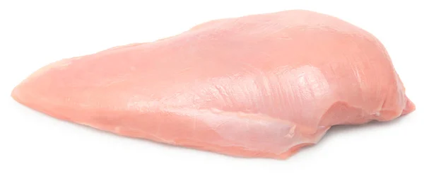 Fillet Ayam Mentah Diisolasi Pada Latar Belakang Putih Tapak Kliping — Stok Foto