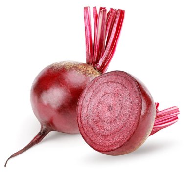 Pancar kökü beyaz arka planda izole edilmiş. kırpma yolu