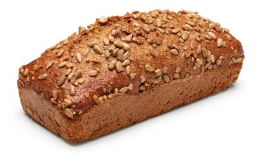 Beyaz arka planda izole edilmiş taze pişmiş ekmek. kırpma yolu