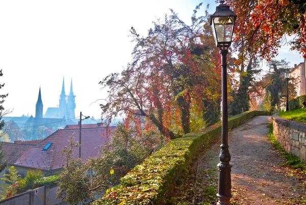 Pasarela de la ciudad superior de Zagreb y vista al horizonte — Foto de Stock