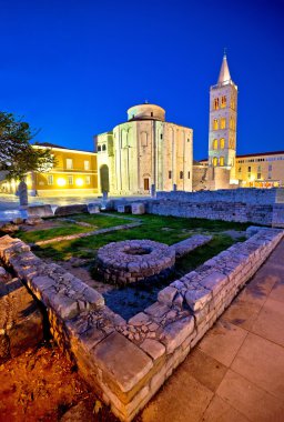Old Zadar church and artefacts clipart