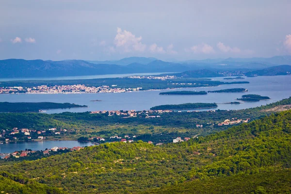 Ilhas croatas arquipélago vista aérea — Fotografia de Stock