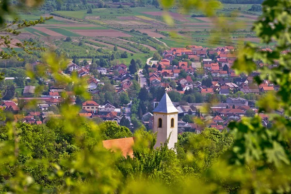 Kirche auf dem Hügel über Samobor — Stockfoto