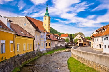 Samobor nehir ve eski sokakları görüntüleyin