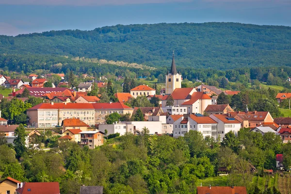 Città di Zelina in verde vista sulla natura — Foto Stock