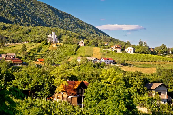 Plesivica Dorf in grüner Natur — Stockfoto