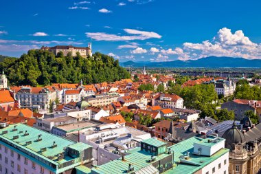 Ljubljana şehir havadan görünümü