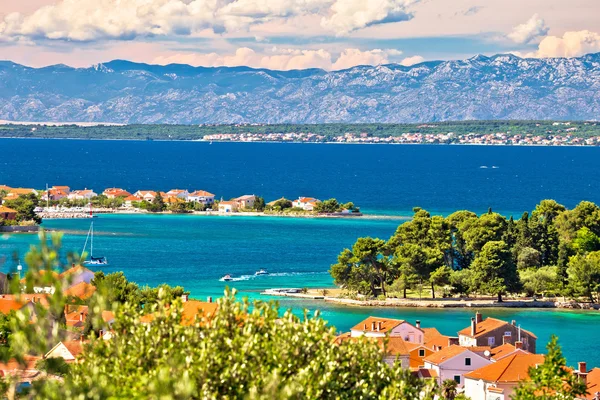 Islas Zadar archipiélago y Velebit vista a la montaña —  Fotos de Stock