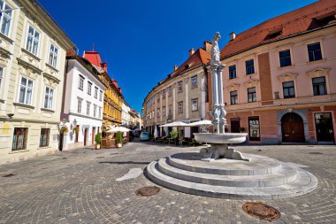 Eski Ljubljana Arnavut kaldırımlı sokakları