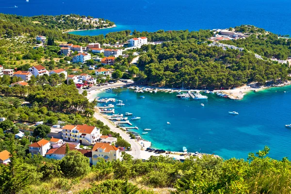 Vista aérea de la costa adriática — Foto de Stock