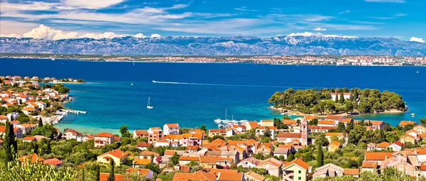 Ön Ugljan waterfront panoramautsikt — Stockfoto