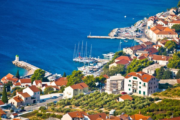 Città di Bol costa vista aerea — Foto Stock