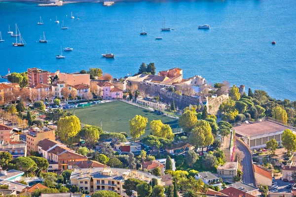 Вільшанте Сур Мер Idyllic Town French Riviera Coast Line View — стокове фото