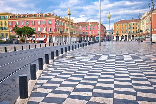 City of Nice Place Massena square colorful architecture view, tourist destination of Franch riviera, Alpes Maritimes department of Franc