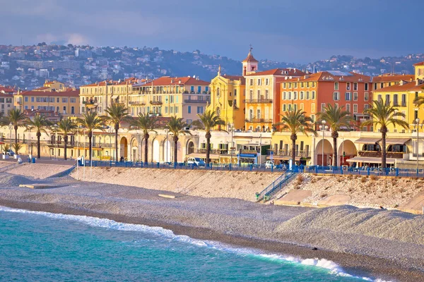 Stad Nice Promenade Des Anglais Uitzicht Het Water Côte Azur — Stockfoto