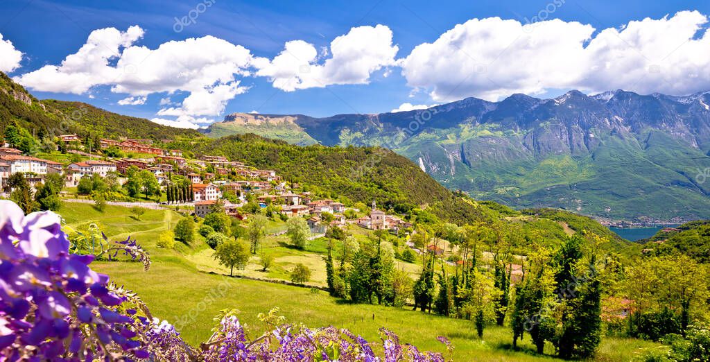 Idyllic village of Vesio in Dolomites Alps above Limone sul Garda, Lombardia region of Italy