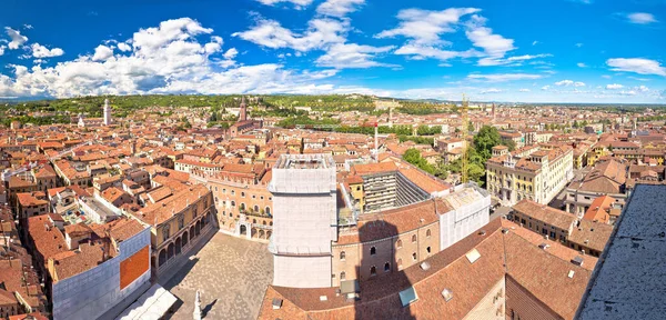 Város Verona Légi Panoráma Lamberti Torony Háztetők Óváros Veneto Régió — Stock Fotó