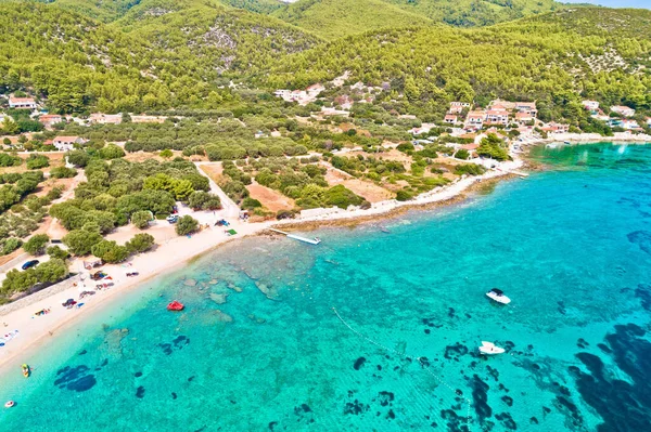 Красивый Бирюзовый Пляж Острове Корчула Хорватия Архипелаг Далмация — стоковое фото
