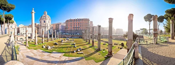 Rome Ancienne Place Trajans Forum Rome Vue Panoramique Ruines Ancienne — Photo