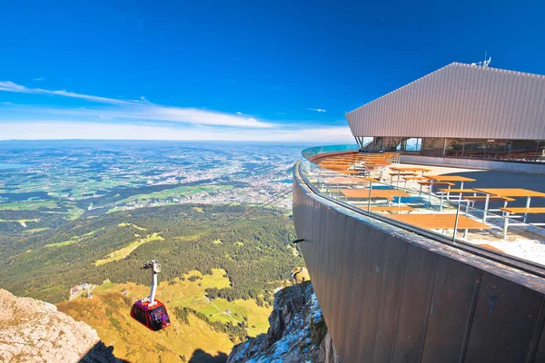 Monte Pilatus Aérea Acima Cidade Luzern Vista Aérea Centro Suíça — Fotografia de Stock