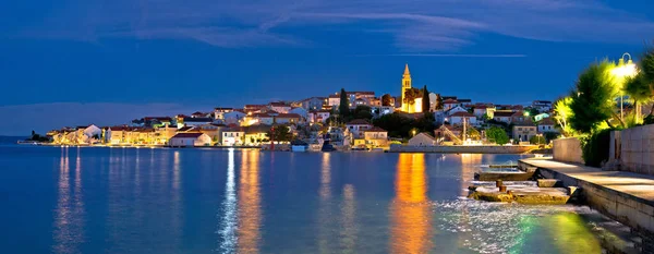 Archipiélago Zadar Ciudad Kali Isla Ugljan Vista Panorámica Noche Región — Foto de Stock