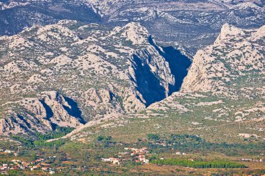 Velebit mountain and Paklenica national park canyon view, northern Dalmatia region of Croatia clipart