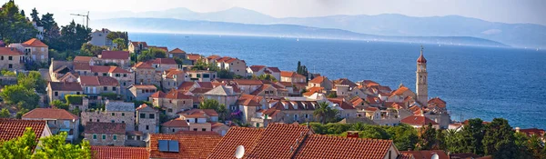 Miasto Sutivan Panoramiczny Widok Panoramę Wyspa Brac Archipelag Dalmacji Croati — Zdjęcie stockowe