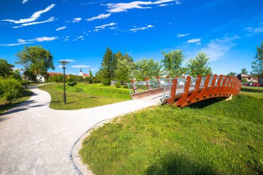 Jastrebarsko park dere manzarası, kuzey Hırvatistan manzarası