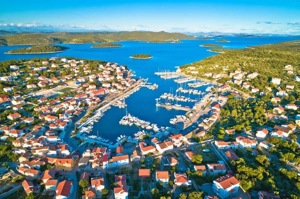 Jezera Isla Murter Vista Panorámica Aérea Archipiélago Dalmacia Croacia — Foto de Stock