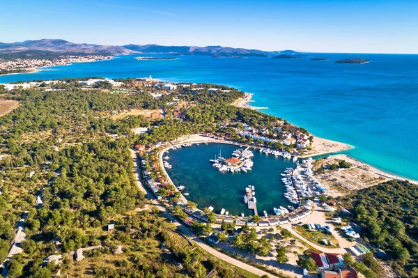 Solaris Sibenik Costa Adriático Paisagem Aérea Vista Panorâmica Arquipélago Sibenik — Fotografia de Stock